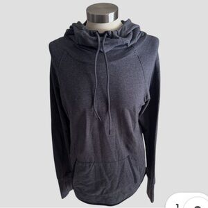 ATHLETA Dark Gray Sentry Funnel Neck Hoodie Size Medium